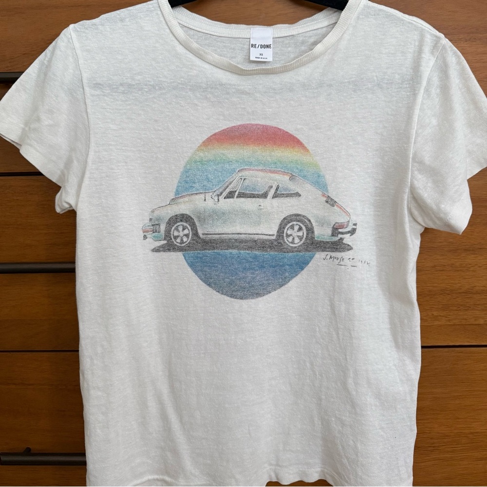 RE/DONE Vintage Car Graphic Tee